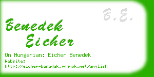 benedek eicher business card